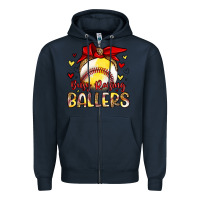 Navy busy raising ballers Zipper Hoodie - Artiststas