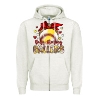 Oatmeal Heather busy raising ballers Zipper Hoodie - Artiststas
