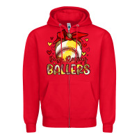 Red busy raising ballers Zipper Hoodie - Artiststas