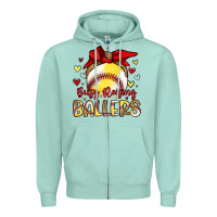 Seafoam busy raising ballers Zipper Hoodie - Artiststas