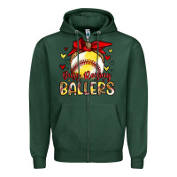Sports Green busy raising ballers Zipper Hoodie - Artiststas