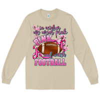 Mushroom in october we wear pink and watch football Long Sleeve Tee - AdoDesignShop