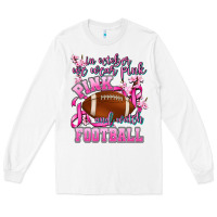 White in october we wear pink and watch football Long Sleeve Tee - AdoDesignShop