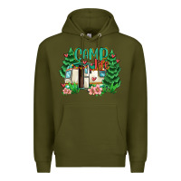 Army Green camp life Premium Hoodie - MaliasSmallBusiness