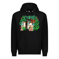 Black camp life Premium Hoodie - MaliasSmallBusiness