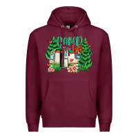 Burgundy camp life Premium Hoodie - MaliasSmallBusiness