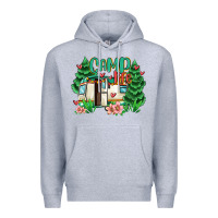 Heather Grey camp life Premium Hoodie - MaliasSmallBusiness