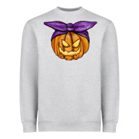 Heather Grey Jack O' Lantern Halloween Pumpkin Heavyweight Sweatshirt - RanaPortraitStore