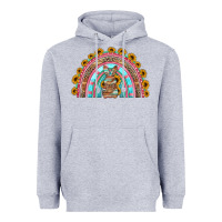 Heather Grey western easter rainbow Heavyweight Hoodie - Jasminsmagicworld