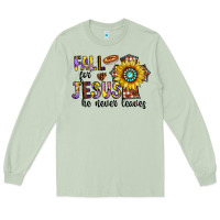 Matcha fall for jesus he never leaves Long Sleeve Tee - CowhideDigitalArt