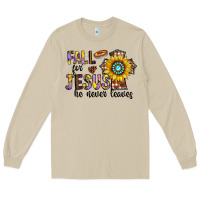 Mushroom fall for jesus he never leaves Long Sleeve Tee - CowhideDigitalArt
