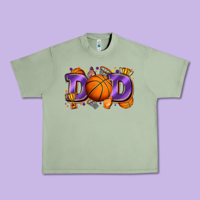 Dad Basketball Urban Heavy Tee Designed By Zillion Design Studio