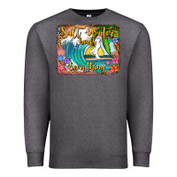 Charcoal Heather salt water heals everything Premium Sweatshirt - Jasminsmagicworld