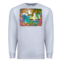 Heather Grey salt water heals everything Premium Sweatshirt - Jasminsmagicworld
