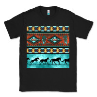 Black native american aztec seamless pattern Classic Tee - BundleAndBundleShop