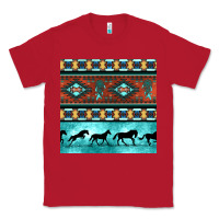 Red native american aztec seamless pattern Classic Tee - BundleAndBundleShop