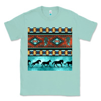 Seafoam native american aztec seamless pattern Classic Tee - BundleAndBundleShop