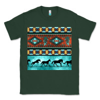 Sports Green native american aztec seamless pattern Classic Tee - BundleAndBundleShop