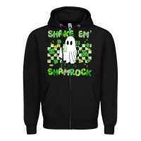 Black shake em' like a shamrock Zipper Hoodie - Artiststas