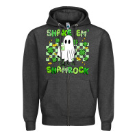 Charcoal Heather shake em' like a shamrock Zipper Hoodie - Artiststas