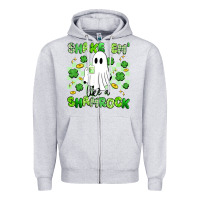 Heather Grey shake em' like a shamrock Zipper Hoodie - Artiststas
