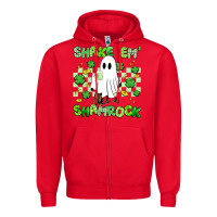 Red shake em' like a shamrock Zipper Hoodie - Artiststas