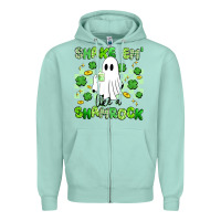 Seafoam shake em' like a shamrock Zipper Hoodie - Artiststas