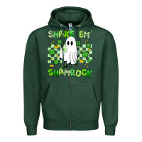 Sports Green shake em' like a shamrock Zipper Hoodie - Artiststas