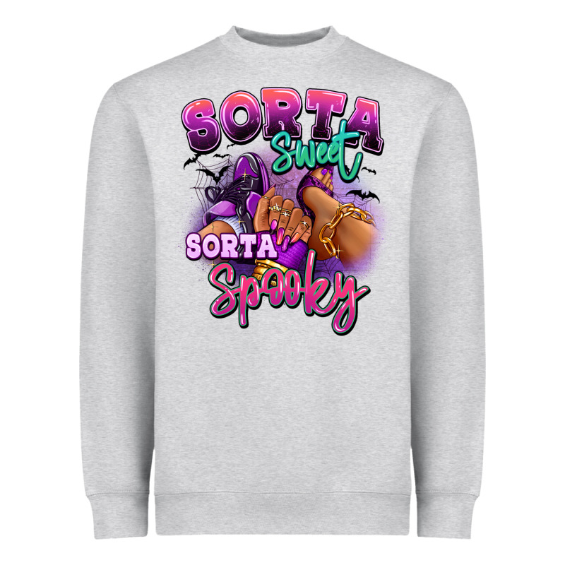 Sorta Sweet Sorta Spooky Sneaker And Heel Afro Wom Heavyweight Sweatshirt by RanaPortraitStore | Teevron