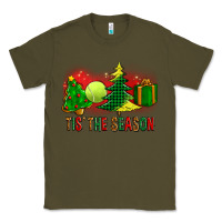 Army Green tis the season christmas with tennis ball and tree cookie Classic Tee - FaDigitalArtStudio