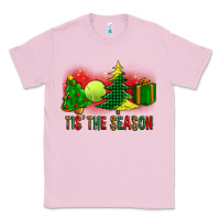 Bubblegum Pink tis the season christmas with tennis ball and tree cookie Classic Tee - FaDigitalArtStudio
