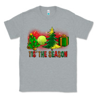 Heather Grey tis the season christmas with tennis ball and tree cookie Classic Tee - FaDigitalArtStudio