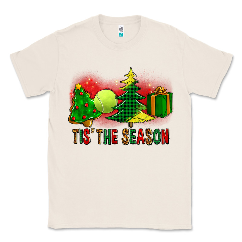 Tis The Season Christmas With Tennis Ball And Tree Cookie Classic Tee by FaDigitalArtStudio | Teevron