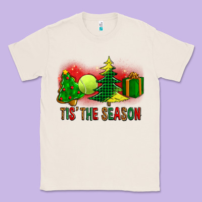 Tis The Season Christmas With Tennis Ball And Tree Cookie Classic Tee Designed By Fadigitalartstudio