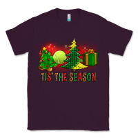 Plum tis the season christmas with tennis ball and tree cookie Classic Tee - FaDigitalArtStudio