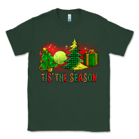 Sports Green tis the season christmas with tennis ball and tree cookie Classic Tee - FaDigitalArtStudio