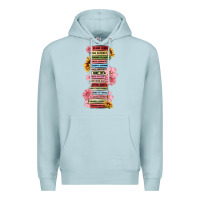 Blue Mist floral books Premium Hoodie - MaliasSmallBusiness