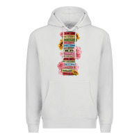 Dove Grey floral books Premium Hoodie - MaliasSmallBusiness