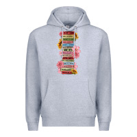 Heather Grey floral books Premium Hoodie - MaliasSmallBusiness