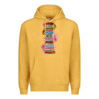 Mustard floral books Premium Hoodie - MaliasSmallBusiness