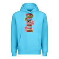 Ocean Blue floral books Premium Hoodie - MaliasSmallBusiness