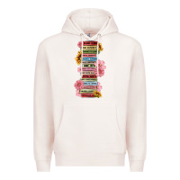 Pale Pink floral books Premium Hoodie - MaliasSmallBusiness