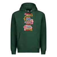 Sports Green floral books Premium Hoodie - MaliasSmallBusiness