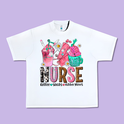 Nurse Coffee Scrubs Rubber Gloves Urban Heavy Tee Designed By Texasbilliewilder