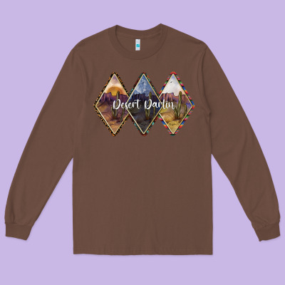 Desert Darlin Long Sleeve Tee Designed By Sublimationcraftshop