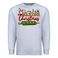 Heather Grey Baking Christmas cheer Premium Sweatshirt - NancyCooperArtShop