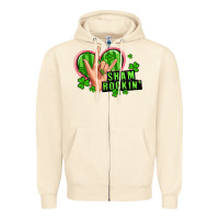 Sandshell shamrockin' rock n roll female hand Zipper Hoodie - Artiststas
