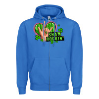 True Royal shamrockin' rock n roll female hand Zipper Hoodie - Artiststas