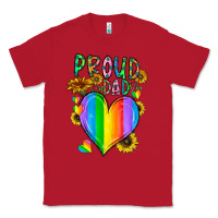 Red proud dad love Classic Tee - CowhideDigitalArt