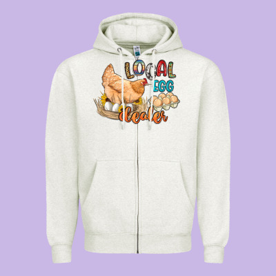 Local Egg Dealer Zipper Hoodie Designed By Artiststas